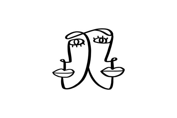 Download Line Continuous Face Contemporary Art - Art Collection