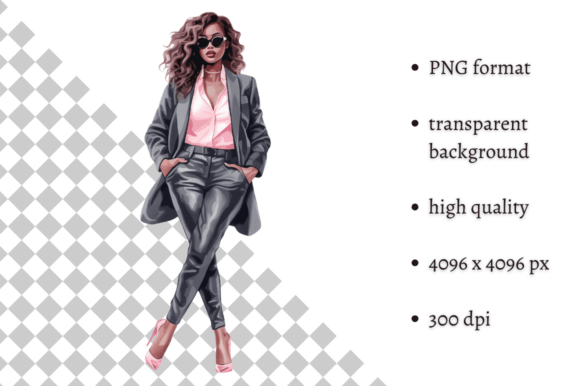 Download Fashion Lady Boss in Pink PNG Clipart - Art Collection