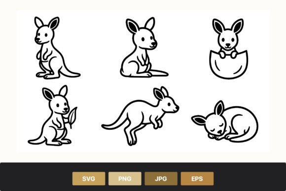 Download Kangaroo Line Art Animal Drawing - Art Collection