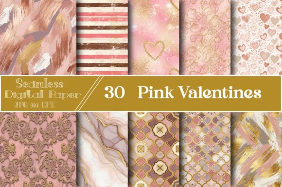 Download Pink Valentines Seamless Pattern - Set - Pattern Collection