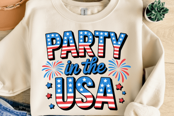 Download Party in the USA Red White Blue PNG - Art Collection