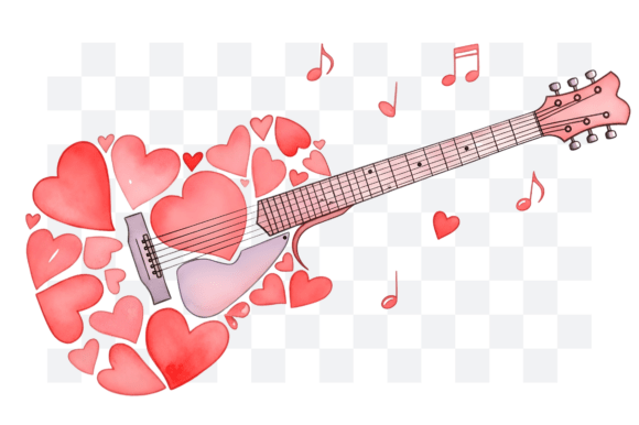 Download Love Guitar Valentine's Day PNG Clipart - Art Collection