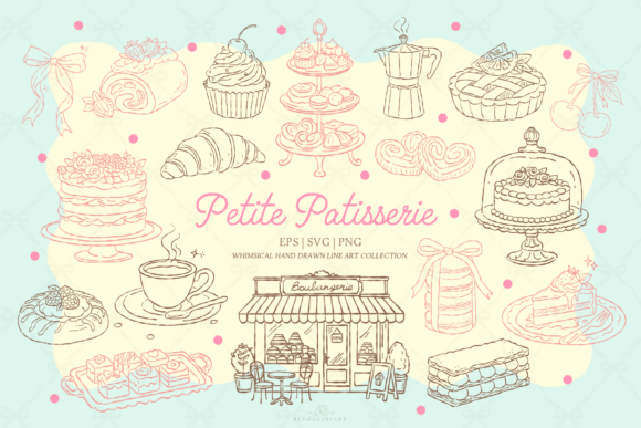Download Patisserie Dessert Line Art Clipart - Art Collection