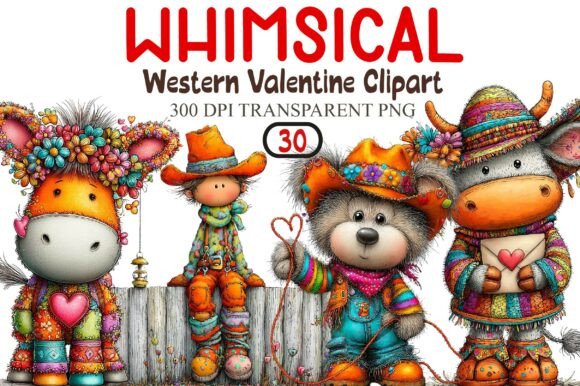 Download Whimsical Western Valentine Clipart - Art Collection