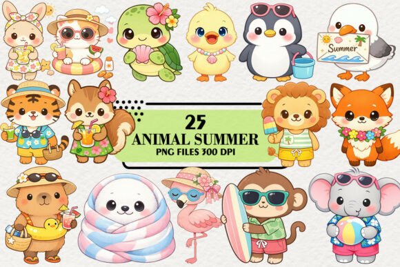 Download Kawaii Beach Animal Summer Clipart - Art Collection