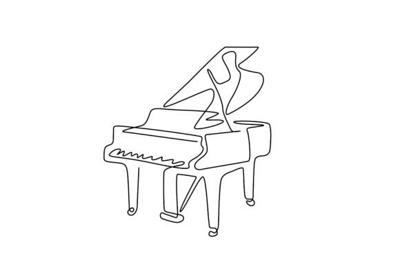 Download One Line Art Piano Music Art - Art Collection
