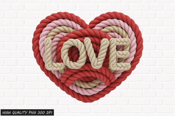 Download Rope Heart LOVE Valentine PNG File - Art Collection