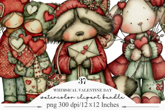 Download Whimsical Valentine Clipart - Art Collection