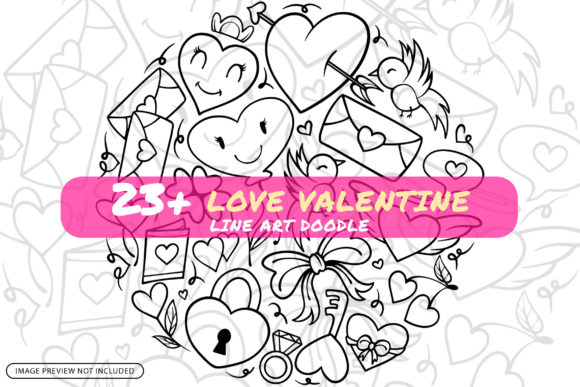 Download Love Valentine - Line Art Doodle - Art Collection