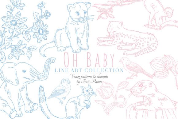 Download Oh Baby Line Art Clipart Collection - Art Collection