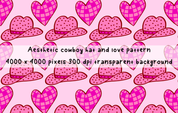 Download Aesthetic Cowboy Hat Valentine Pattern - Pattern Collection