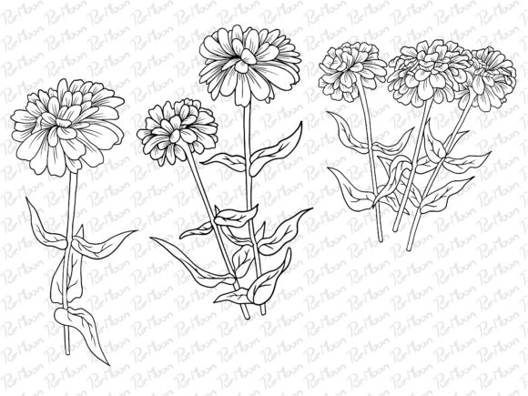 Download Line Art Flowers Arrangements - Art Collection