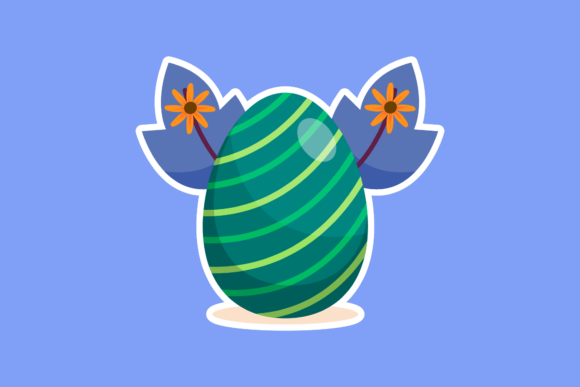 Download Easter Egg with Curved Line Pattern - Pattern Collection