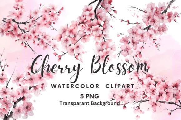 Download Cherry Blossom Watercolor Clipart - Art Collection