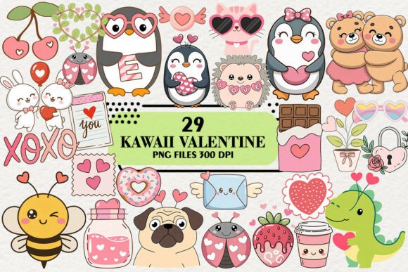 Download Kawaii Hand Drawn Valentine Day Clipart - Art Collection