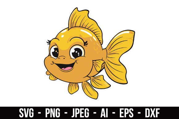 Download Artistic Golden Fish Illustration SVG - Art Collection