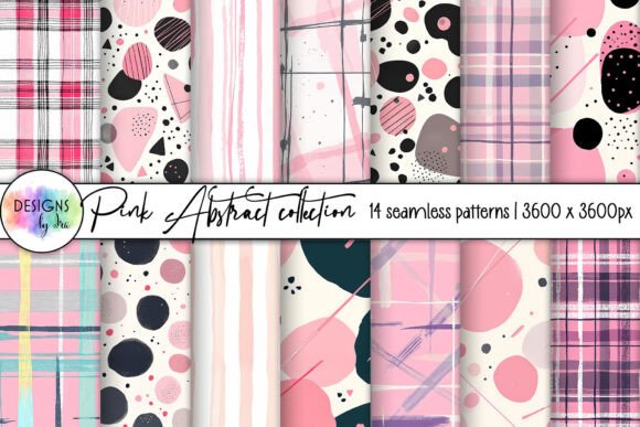 Download Pink Abstract Trendy Patterns, Seamless - Pattern Collection