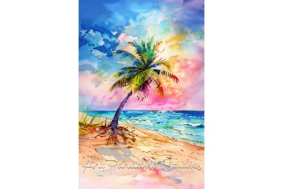 Download Tropical Palm Tree Watercolor Wall Art - Art Collection
