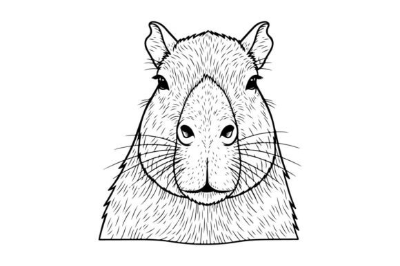 Download Line Art Animal Head Outline Sketch Colo - Art Collection